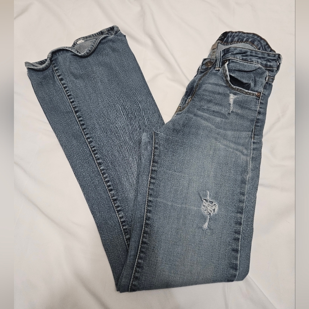 Just Black Distressed Boot Leg Jeans!